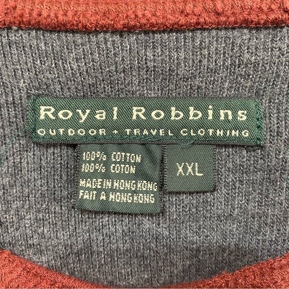 Royal Robbins- Rust Color Crew Neck Long Sleeve Casual Cotton Top- Sz. XXL - Picture 5 of 7